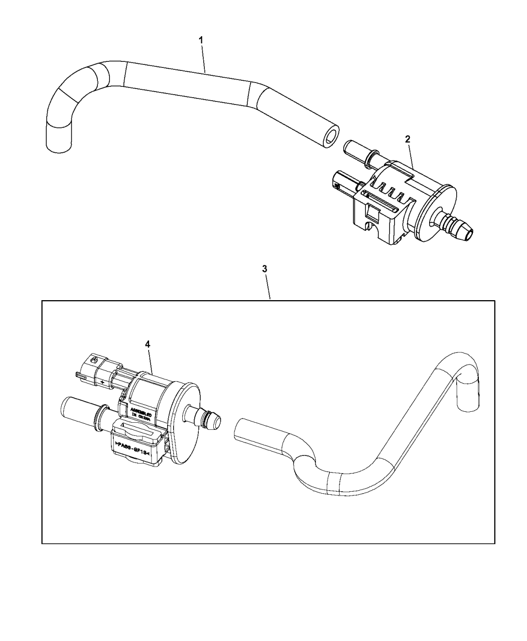 2017 Chrysler 200 Emission Control Vacuum Harness