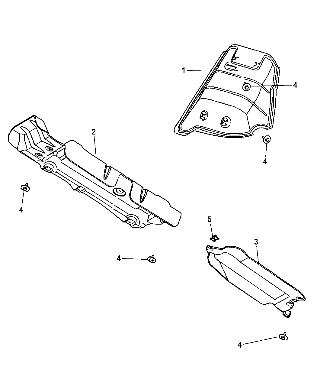 2006 Dodge Grand Caravan Heat Shields Exhaust
