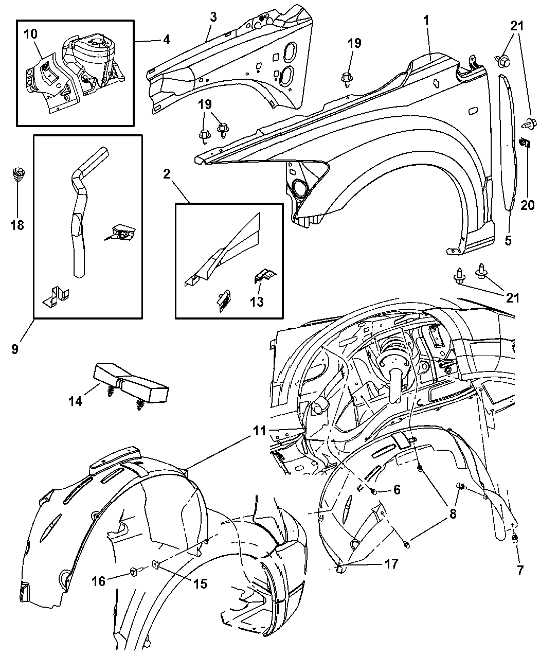 2010 Dodge Caliber Front Fender Mopar Parts Giant