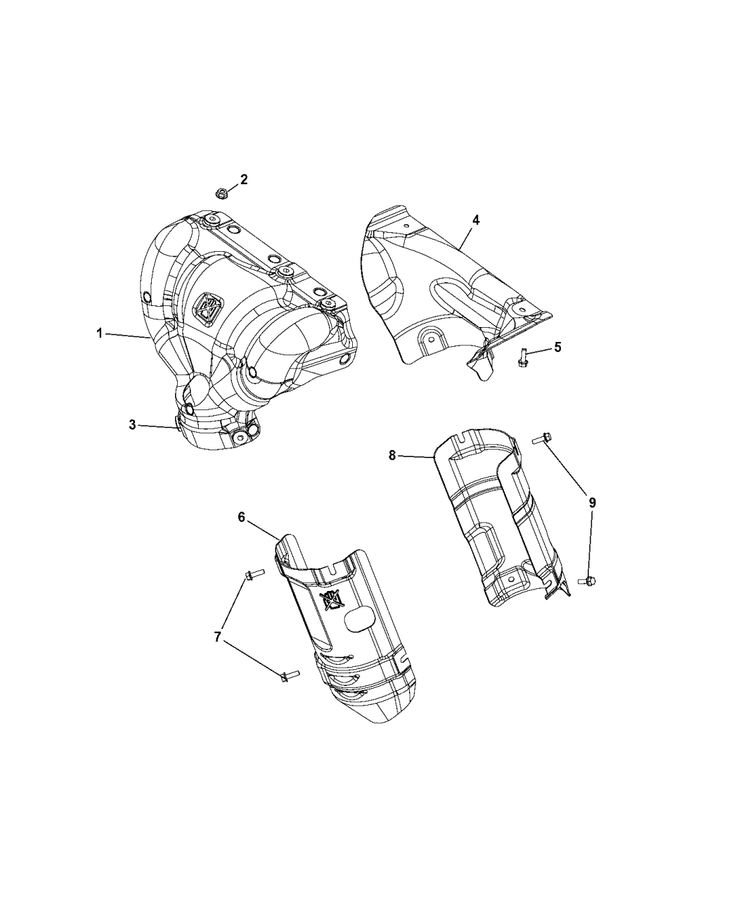 2017 Chrysler 200 Heat Shields Exhaust