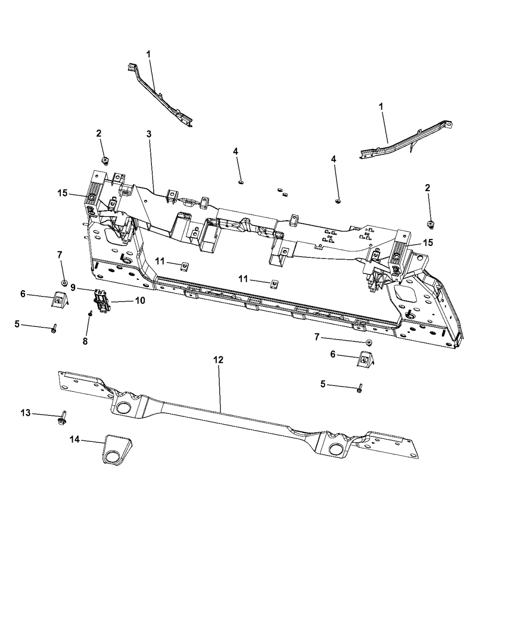 2019 Jeep Compass Radiator Support Mopar Parts Giant