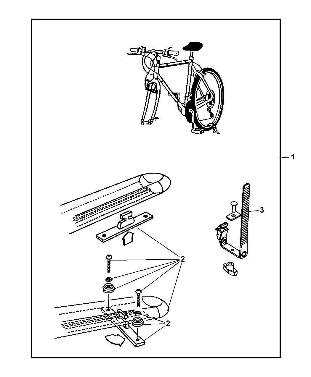 2008 Chrysler Aspen Carrier Kit -Bike-Upright Mount