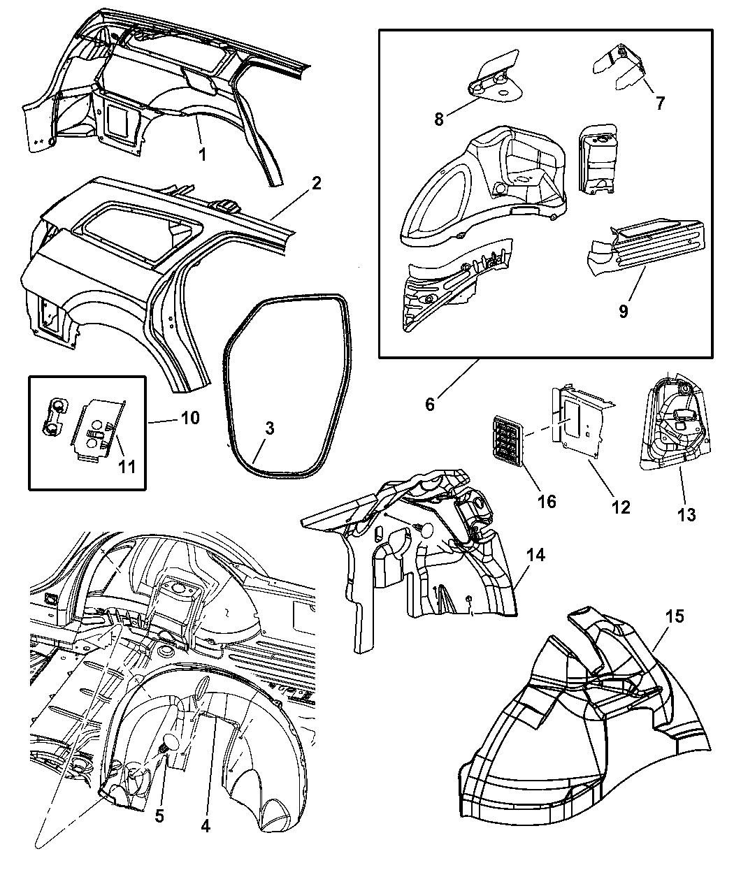 2006 Dodge Magnum Quarter Panel Mopar Parts Giant