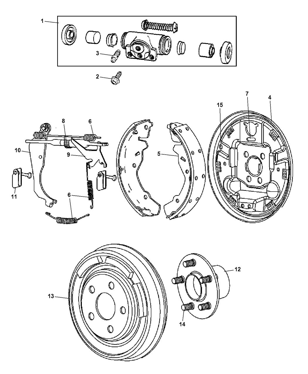 2016 Jeep Compass Brakes, Rear, Drum Mopar Parts Giant