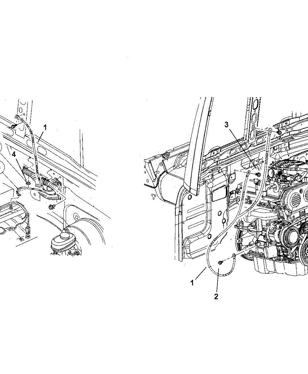 2006 Jeep Wrangler Ground Straps-engine