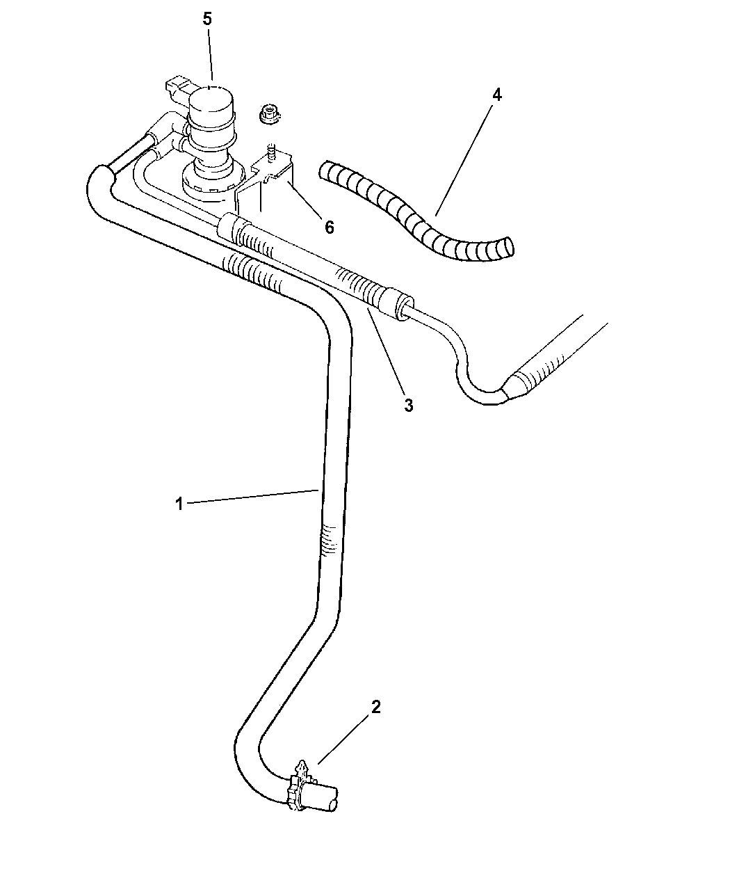 1997 Dodge Ram Van Emission Control Vacuum Harness