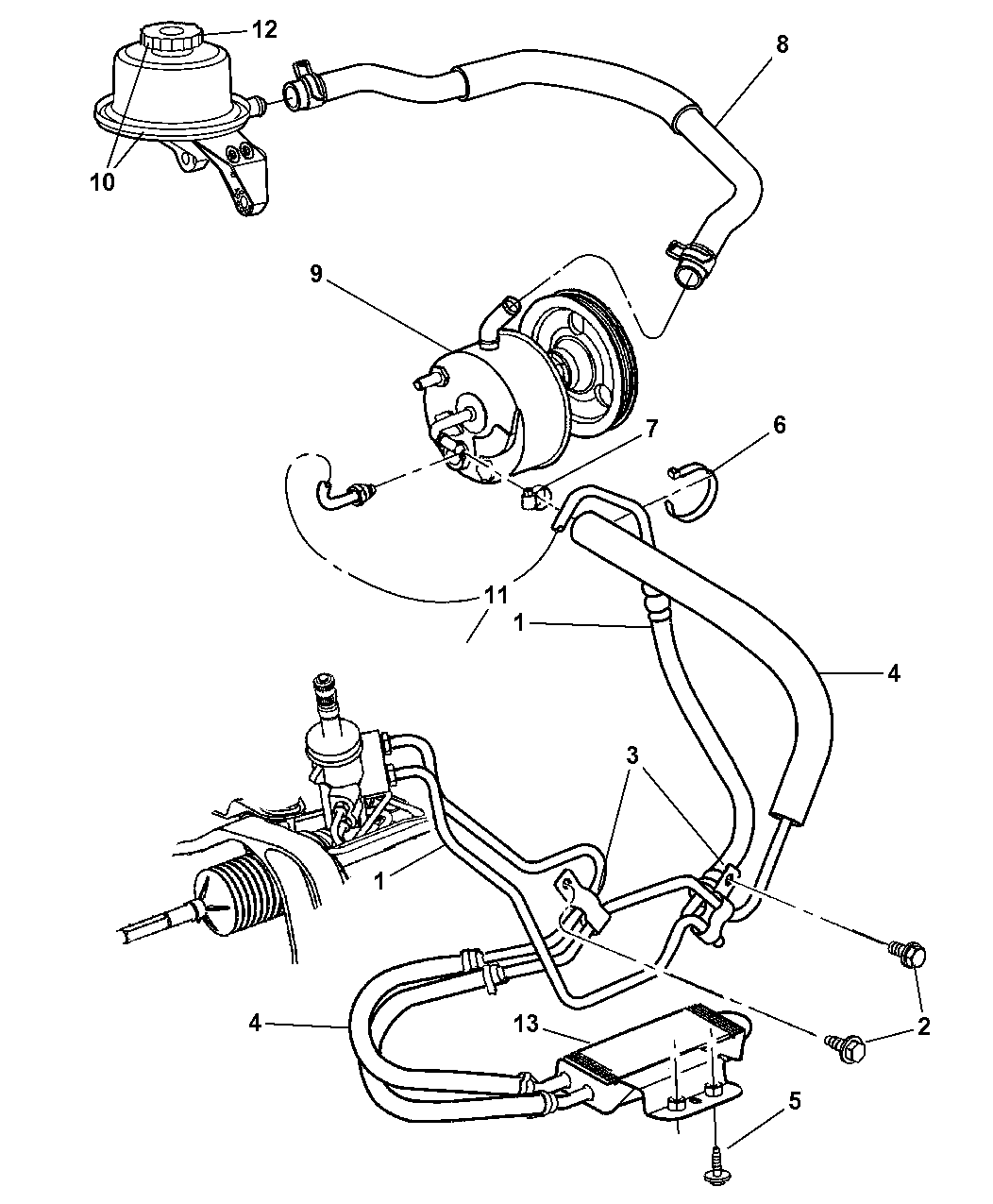 4766352AB Genuine Mopar LINEPOWER STEERING