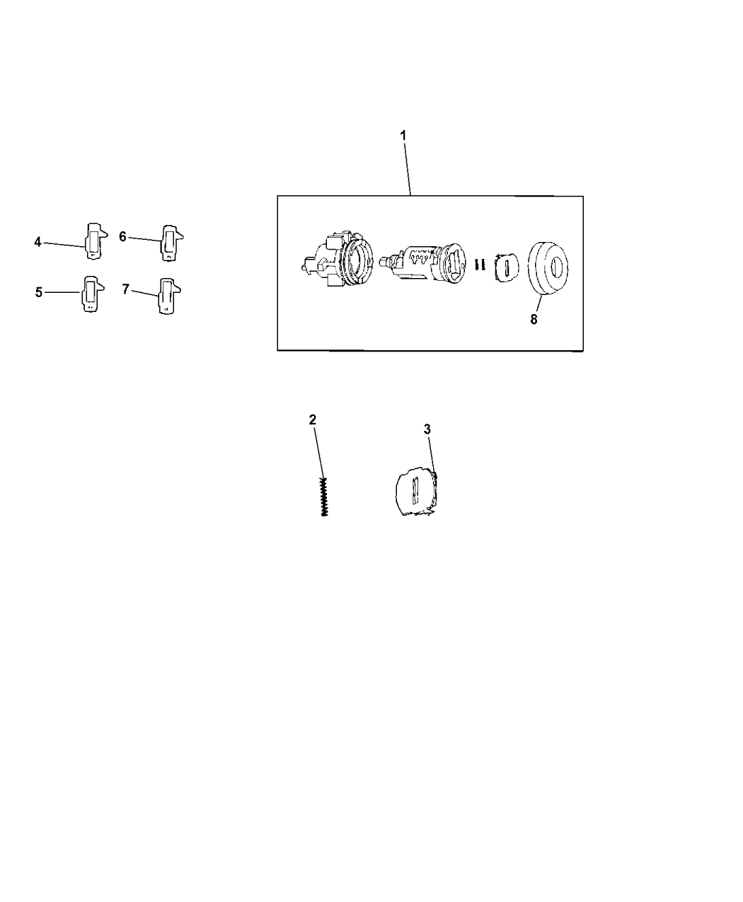 2017 Chrysler 200 Front Door Lock Cylinders