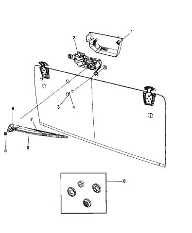 Rear Wiper System - 2010 Jeep Wrangler