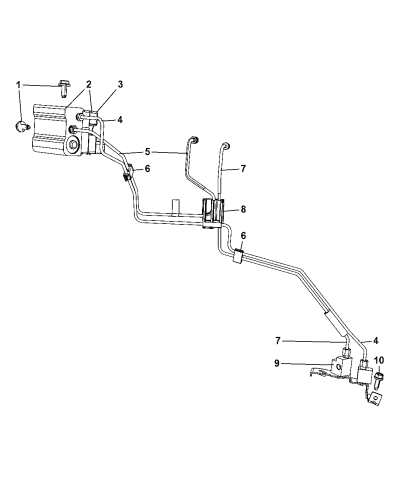 52013175ai Genuine Mopar Tube Assy Brake Master Cylinder To Ju