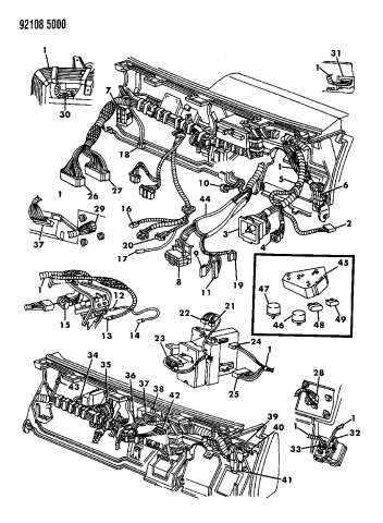 Wiring - Instrument Panel - 1992 Chrysler New Yorker Salon
