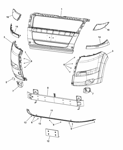ram promaster front bumper