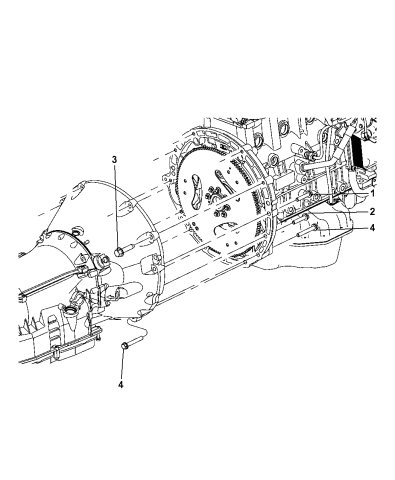 Mounting Bolts of Automatic Transmission - 2013 Jeep Wrangler