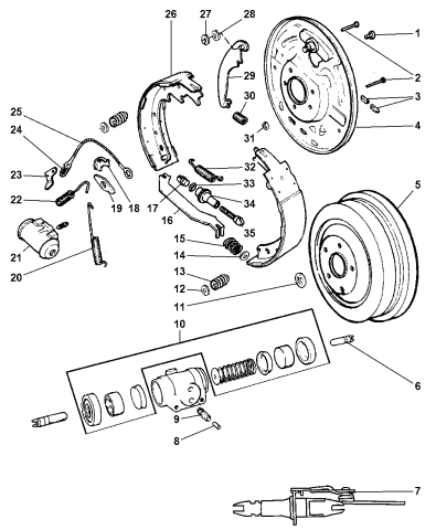 Brakes, Rear - 2000 Dodge Durango
