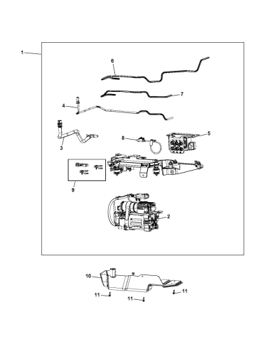 Compressor Assembly - Air Suspension - 2017 Ram 1500