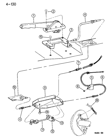 Mopar 05018554AA Parking Brake Adjuster Spring