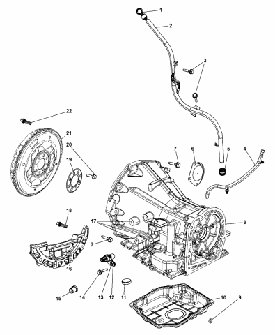 Transmission Case & Related Parts - 2007 Jeep Wrangler