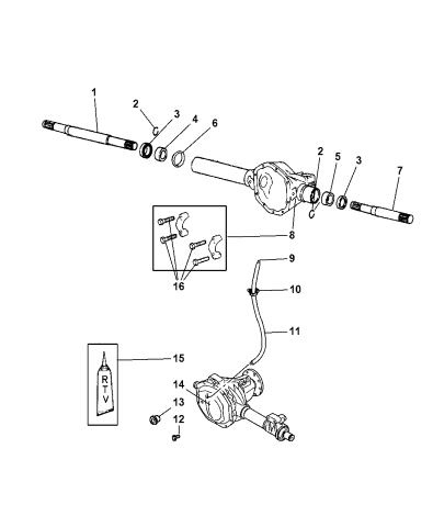 Housing - Front Axle - 2003 Dodge Dakota
