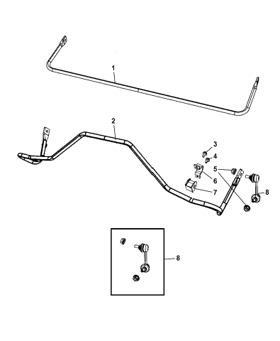 Mopar 5174245AD Sway Bar Link Or Kit