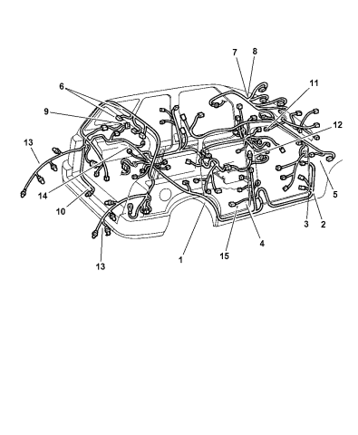 Wiring Body & Accessory - 1997 Jeep Grand Cherokee