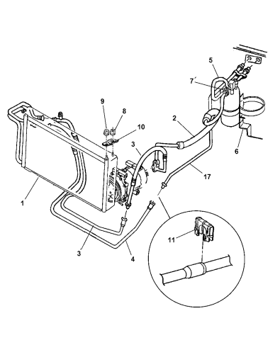 Plumbing - A/C - 1998 Jeep Cherokee