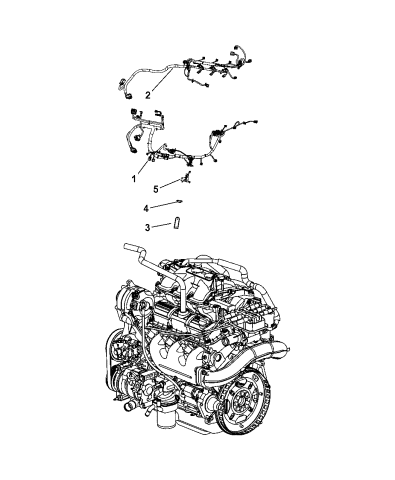 Genuine Chrysler 4869593AG Powertrain Wiring Genuine Chrysler 4869593AG Powertrain Wiring