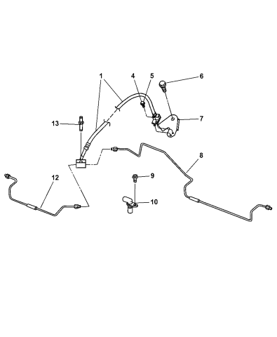 Brake Lines, Rear - 2003 Jeep Liberty