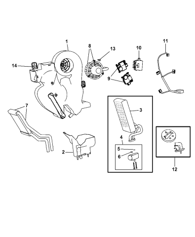 A/C & Heater Unit Rear - 2020 Dodge Durango