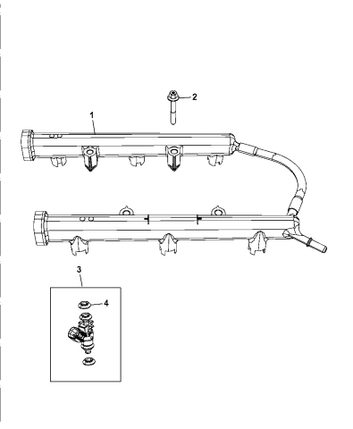 Fuel Rail & Injectors - 2014 Jeep Wrangler