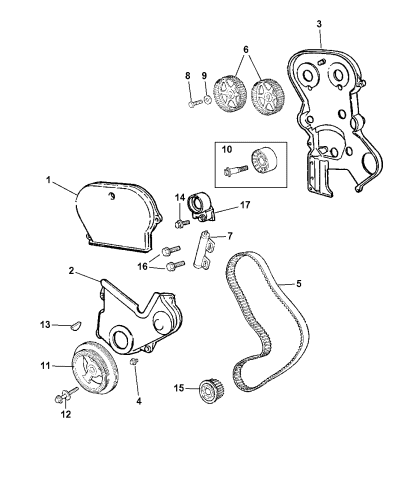 5093083aa Genuine Mopar Cover Pkg Timing