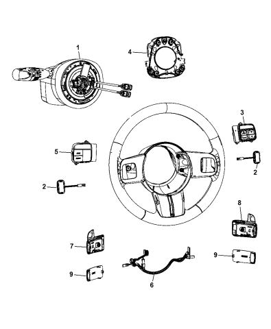 Switches - Steering Wheel & Column - 2012 Dodge Charger