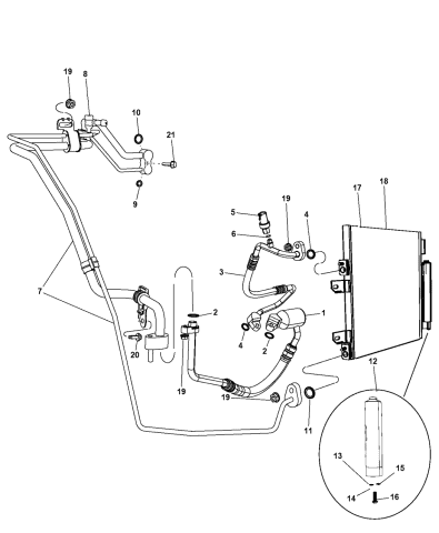Genuine Chrysler 68104926AA A//C Discharge Line