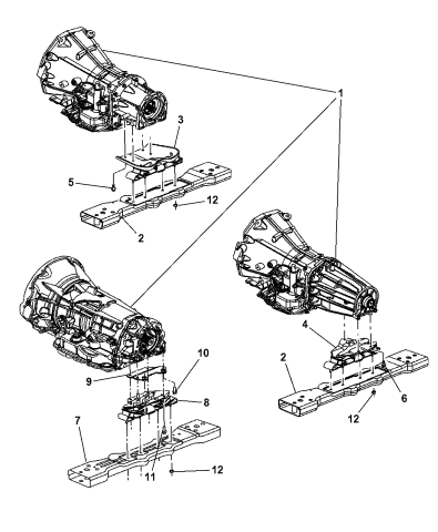 Mount, Transmission - 2007 Jeep Liberty
