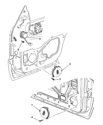 1999 dodge durango door speaker size
