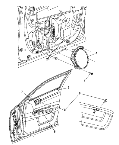 dodge charger door speakers