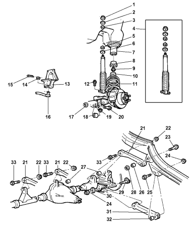 Suspension - Front Springs With Control Arms And Track Bar - 2003 Jeep