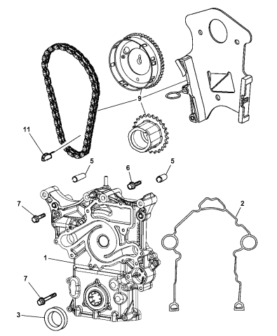 2006 Dodge Charger Timing Belt Chain Amp Cover Mopar Parts Giant
