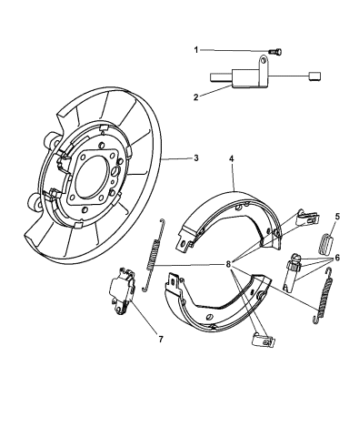 Rear Disc Parking Brake Assembly 2003 Jeep Grand Cherokee