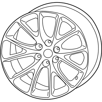 Mopar 1TZ83RXFAB Aluminum Wheel Rear