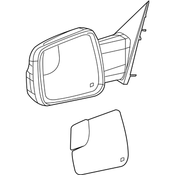 Mopar 5ZK47KXJAG Outside Rearview Mirror