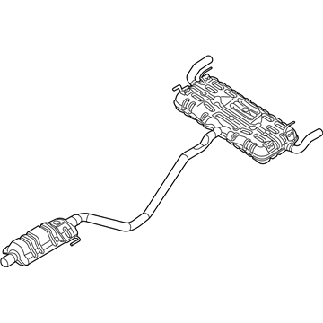 Mopar 68171651AF Exhaust Muffler And Tailpipe