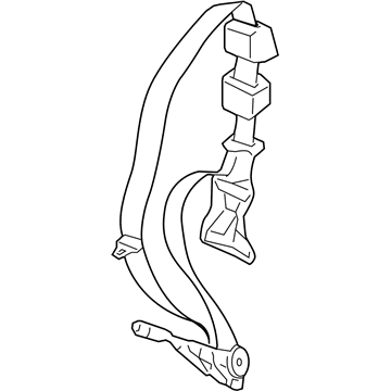 Mopar 5KQ55XDVAA Rear Center Shoulder Seat Belt