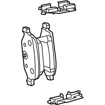 68211493AA Mopar Rear Disc Brake Pad Kit Illustration 1 of 1