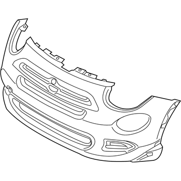 6AP50TZZAA Mopar Front Fascia Illustration 1 of 1