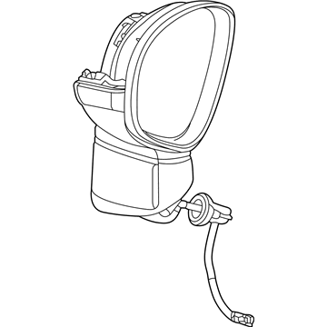 6AN97LXHAA Mopar Outside Rearview Mirror Illustration 1 of 1