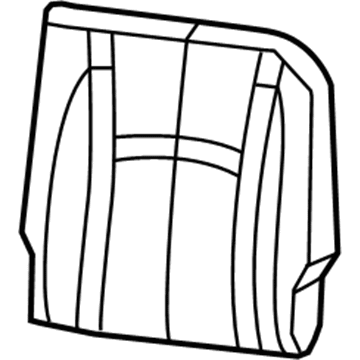 Mopar 5NQ07DX9AA Rear Seat Back Cover Left