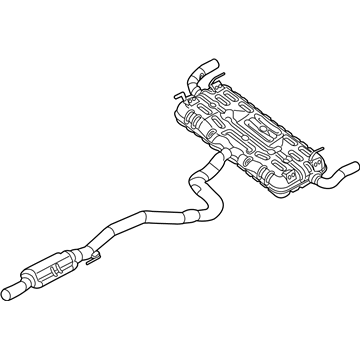 Mopar 68109932AE Exhaust Muffler And Tailpipe