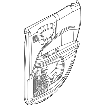 Mopar 5US14LR5AD Panel-Rear Door Trim