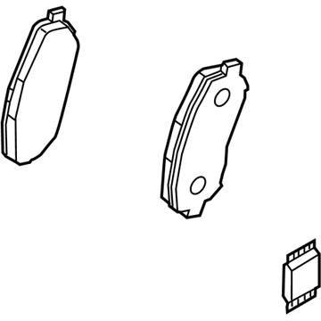 Mopar 68333396AA Rear Disc Brake Pad Kit 68333396AA Mopar Rear Disc Brake Pad Kit Illustration 1 of 1