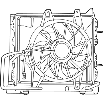 2004 Chrysler PT Cruiser Cooling Fan Assembly - 5127726AA